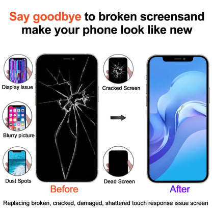 หน้าจอ RJ TFT LCD สำหรับพร้อม Digitizer Full Assembly, For iPhone 13 Pro Max, For iPhone 13 Pro