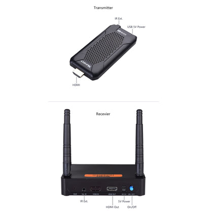 Measy FHD656 Mini 1080P HDMI 1.4 HD เครื่องส่งสัญญาณภาพและเสียงไร้สาย ตัวรับ Extender Transmission System, ระยะการส่ง: 100m,, US Plug, EU Plug, AU Plug, UK Plug
