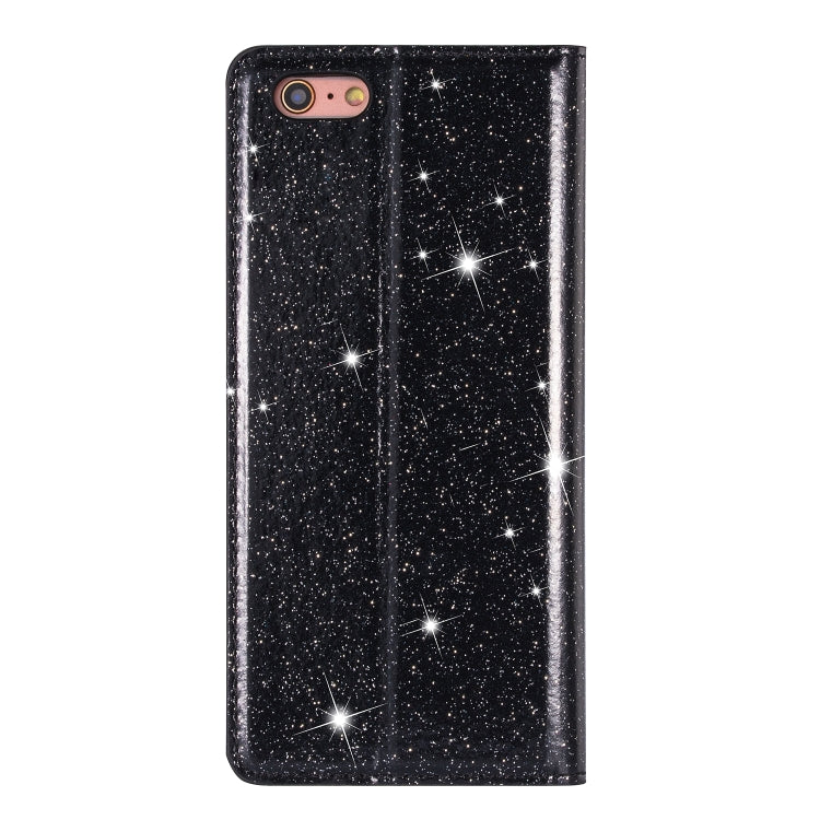 ซองหนังพลิกแนวนอนแม่เหล็กบางเฉียบแวววาวพร้อมตัวยึดและช่องเสียบการ์ด, For iPhone 6 Plus, For iPhone 8 / 7, For iPhone 8 Plus / 7 Plus, For iPhone 11, For iPhone 11 Pro, For iPhone 11 Pro Max, For iPhone X / XS, For iPhone XS Max