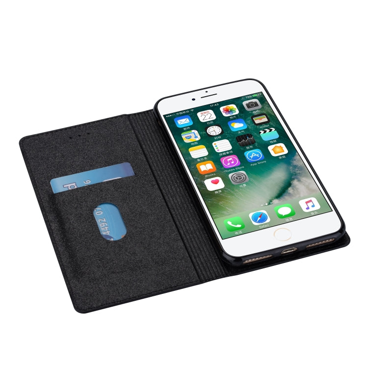 ซองหนังพลิกแนวนอนแม่เหล็กบางเฉียบแวววาวพร้อมตัวยึดและช่องเสียบการ์ด, For iPhone 6 Plus, For iPhone 8 / 7, For iPhone 8 Plus / 7 Plus, For iPhone 11, For iPhone 11 Pro, For iPhone 11 Pro Max, For iPhone X / XS, For iPhone XS Max