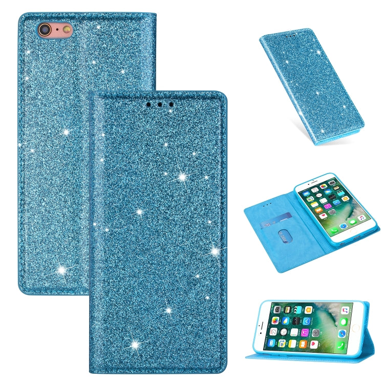 ซองหนังพลิกแนวนอนแม่เหล็กบางเฉียบแวววาวพร้อมตัวยึดและช่องเสียบการ์ด, For iPhone 6 Plus, For iPhone 8 / 7, For iPhone 8 Plus / 7 Plus, For iPhone 11, For iPhone 11 Pro, For iPhone 11 Pro Max, For iPhone X / XS, For iPhone XS Max
