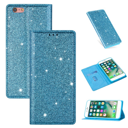 ซองหนังพลิกแนวนอนแม่เหล็กบางเฉียบแวววาวพร้อมตัวยึดและช่องเสียบการ์ด, For iPhone 6 Plus, For iPhone 8 / 7, For iPhone 8 Plus / 7 Plus, For iPhone 11, For iPhone 11 Pro, For iPhone 11 Pro Max, For iPhone X / XS, For iPhone XS Max