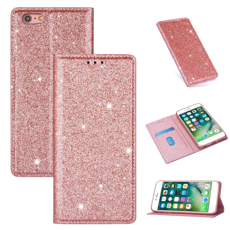 ซองหนังพลิกแนวนอนแม่เหล็กบางเฉียบแวววาวพร้อมตัวยึดและช่องเสียบการ์ด, For iPhone 6 Plus, For iPhone 8 / 7, For iPhone 8 Plus / 7 Plus, For iPhone 11, For iPhone 11 Pro, For iPhone 11 Pro Max, For iPhone X / XS, For iPhone XS Max