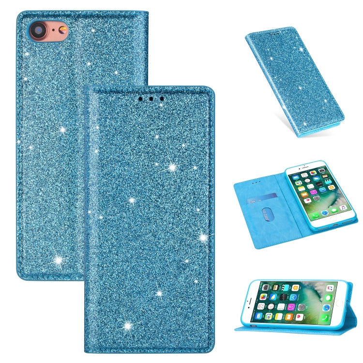 ซองหนังพลิกแนวนอนแม่เหล็กบางเฉียบแวววาวพร้อมตัวยึดและช่องเสียบการ์ด, For iPhone 6 Plus, For iPhone 8 / 7, For iPhone 8 Plus / 7 Plus, For iPhone 11, For iPhone 11 Pro, For iPhone 11 Pro Max, For iPhone X / XS, For iPhone XS Max