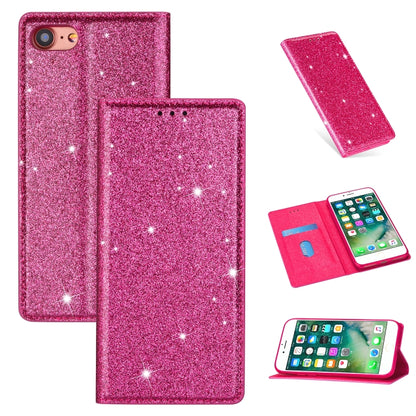 ซองหนังพลิกแนวนอนแม่เหล็กบางเฉียบแวววาวพร้อมตัวยึดและช่องเสียบการ์ด, For iPhone 6 Plus, For iPhone 8 / 7, For iPhone 8 Plus / 7 Plus, For iPhone 11, For iPhone 11 Pro, For iPhone 11 Pro Max, For iPhone X / XS, For iPhone XS Max
