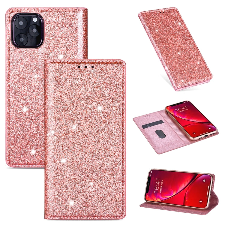 ซองหนังพลิกแนวนอนแม่เหล็กบางเฉียบแวววาวพร้อมตัวยึดและช่องเสียบการ์ด, For iPhone 6 Plus, For iPhone 8 / 7, For iPhone 8 Plus / 7 Plus, For iPhone 11, For iPhone 11 Pro, For iPhone 11 Pro Max, For iPhone X / XS, For iPhone XS Max