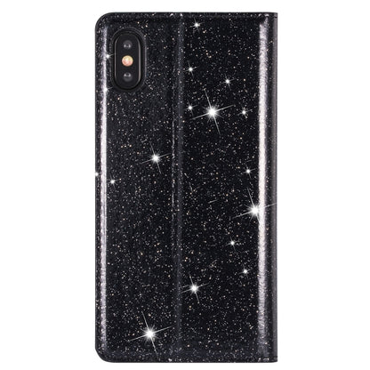 ซองหนังพลิกแนวนอนแม่เหล็กบางเฉียบแวววาวพร้อมตัวยึดและช่องเสียบการ์ด, For iPhone XR