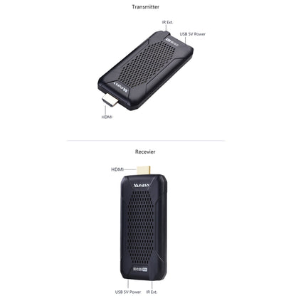 Measy FHD656 Nano 1080P HDMI 1.4 HD Wireless Audio Video Double Mini เครื่องส่งสัญญาณ ตัวรับ Extender Transmission System, ระยะการส่ง: 100m,, US Plug, EU Plug, AU Plug, UK Plug