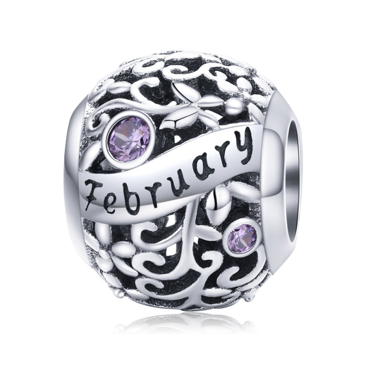 S925 เงินสเตอร์ลิง 12 Birthstone DIY สร้อยข้อมือสร้อยคออุปกรณ์เสริม, January, February, March, April, May, June, July, August, September, October, November, December