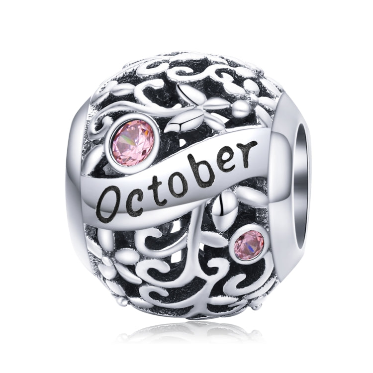S925 เงินสเตอร์ลิง 12 Birthstone DIY สร้อยข้อมือสร้อยคออุปกรณ์เสริม, January, February, March, April, May, June, July, August, September, October, November, December