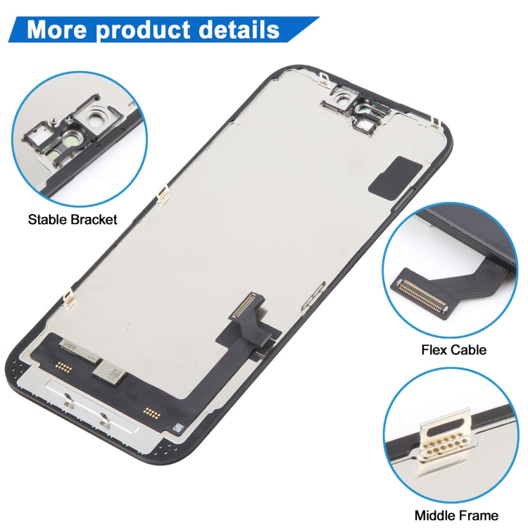 DD OLED หน้าจอ LCD พร้อม Digitizer Full Assembly, For iPhone 15 (Incell)