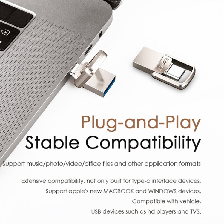อินเทอร์เฟซ USB 3.1 + USB-C Metal Twister Flash U Disk, มาตรฐาน, 128G