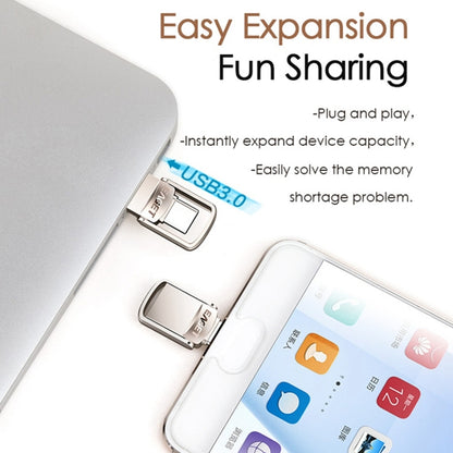 อินเทอร์เฟซ USB 3.1 + USB-C Metal Twister Flash U Disk, มาตรฐาน, 128G