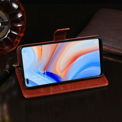idewei Crazy Horse Texture ซองหนังพลิกแนวนอนพร้อมตัวยึดและช่องเสียบการ์ดและกระเป๋าสตางค์, For OPPO Reno4 5G, For OPPO Reno4 Pro 5G, For OPPO Realme C11