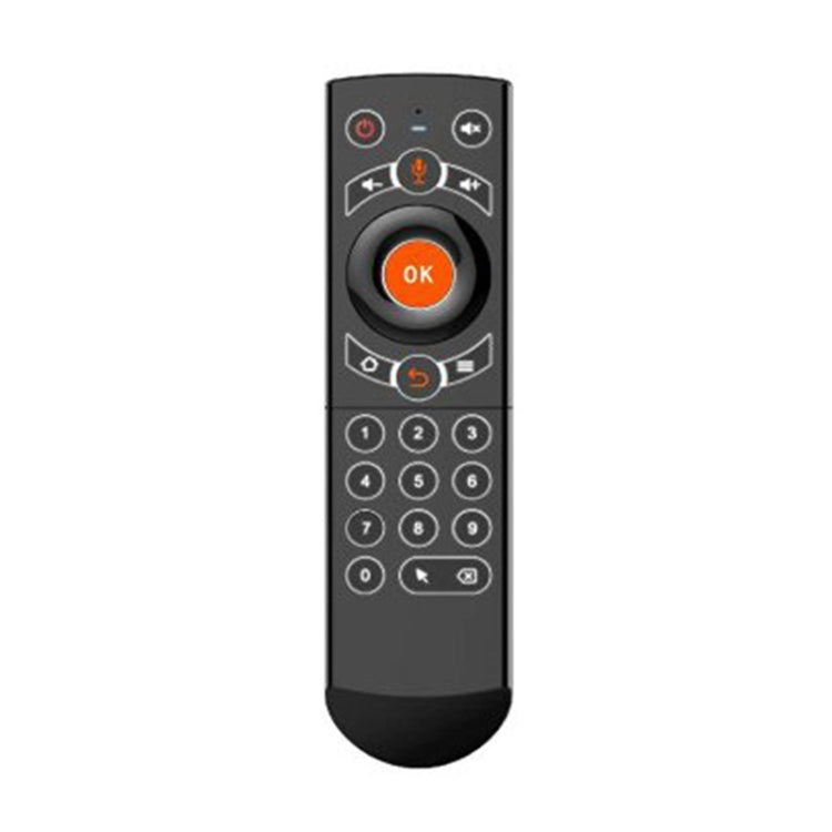 G21 2.4GHz Fly Air Mouse ไฟ LED คีย์บอร์ดไร้สายรีโมทคอนโทรลพร้อม Gyroscope สำหรับ Android TV Box / PC รองรับเสียงอัจฉริยะ, Orange