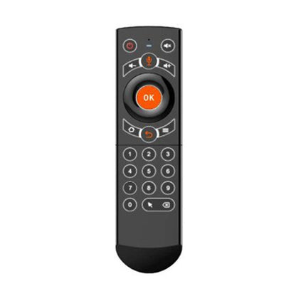 G21 2.4GHz Fly Air Mouse ไฟ LED คีย์บอร์ดไร้สายรีโมทคอนโทรลพร้อม Gyroscope สำหรับ Android TV Box / PC รองรับเสียงอัจฉริยะ, Orange