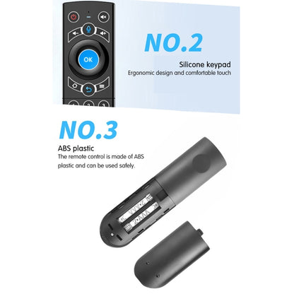G21 2.4GHz Fly Air Mouse ไฟ LED คีย์บอร์ดไร้สายรีโมทคอนโทรลพร้อม Gyroscope สำหรับ Android TV Box / PC รองรับเสียงอัจฉริยะ, Orange