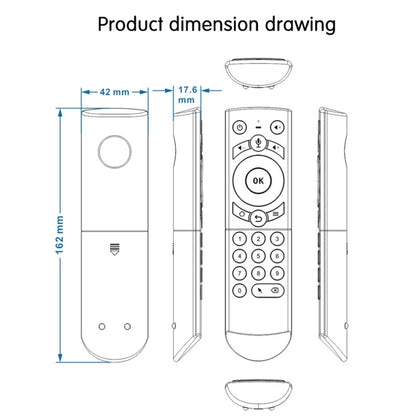 G21 2.4GHz Fly Air Mouse ไฟ LED คีย์บอร์ดไร้สายรีโมทคอนโทรลพร้อม Gyroscope สำหรับ Android TV Box / PC รองรับเสียงอัจฉริยะ, Orange