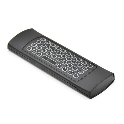 MX3 2.4GHz Fly Air Mouse คีย์บอร์ดไร้สายแบ็คไลท์ LED รีโมทคอนโทรลพร้อม Gyroscope สำหรับ Android TV Box / PC
