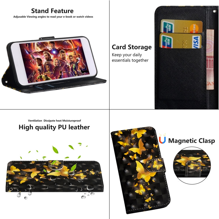 รูปแบบการวาดภาพ 3 มิติแนวนอนพลิกซองหนัง TPU + PU พร้อมตัวยึดและช่องเสียบการ์ดและกระเป๋าสตางค์, For Nokia 5.3, For Samsung Galaxy Note 20, For Samsung Galaxy Note 20 Ultra
