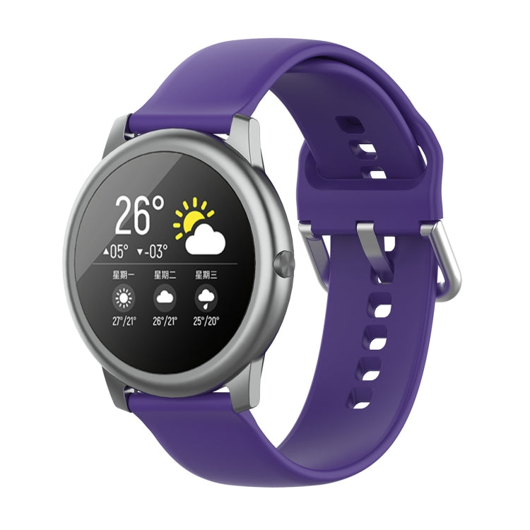 สายซิลิโคนหัวเข็มขัดสีเงิน ขนาด 22mm, For Xiaomi Haylou Solar LS05