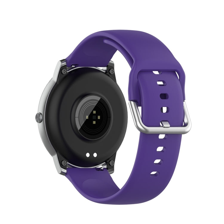 สายซิลิโคนหัวเข็มขัดสีเงิน ขนาด 22mm, For Xiaomi Haylou Solar LS05