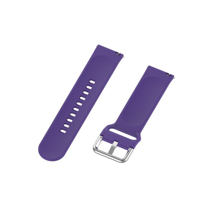 สายซิลิโคนหัวเข็มขัดสีเงิน ขนาด 22mm, For Xiaomi Haylou Solar LS05