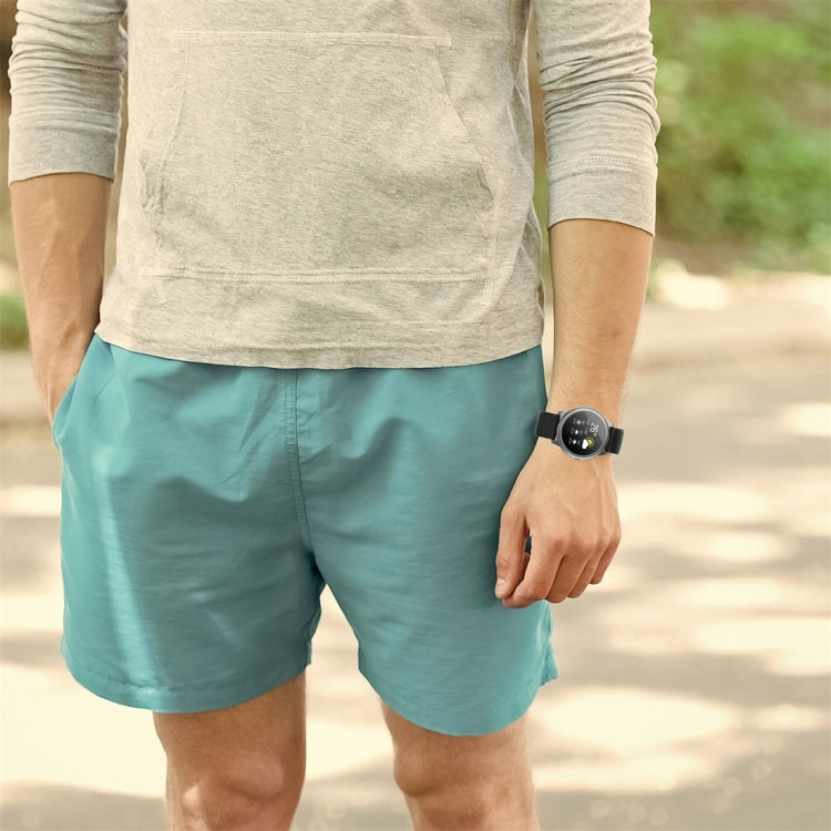 สายซิลิโคนหัวเข็มขัดสีเงิน ขนาด 22mm, For Xiaomi Haylou Solar LS05