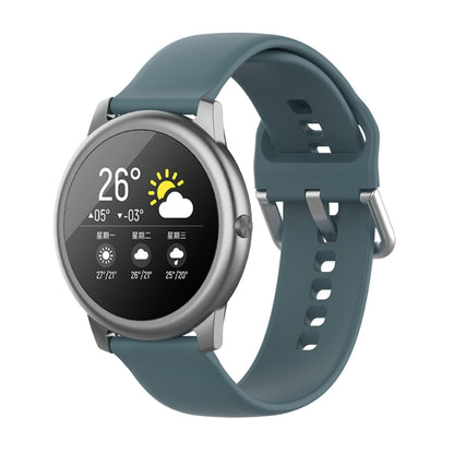 สายซิลิโคนหัวเข็มขัดสีเงิน ขนาด 22mm, For Xiaomi Haylou Solar LS05