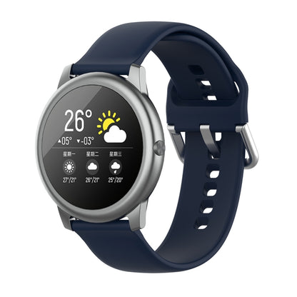 สายซิลิโคนหัวเข็มขัดสีเงิน ขนาด 22mm, For Xiaomi Haylou Solar LS05