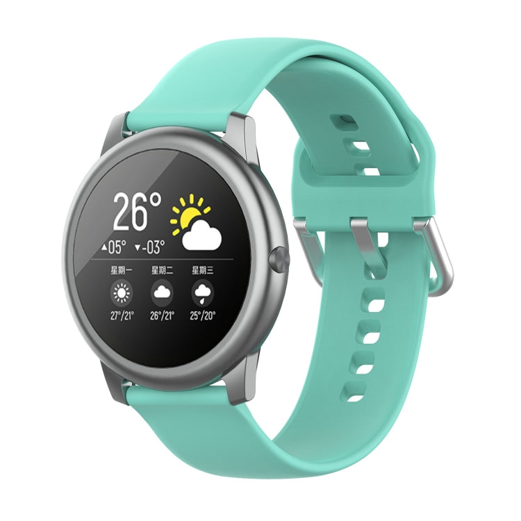 สายซิลิโคนหัวเข็มขัดสีเงิน ขนาด 22mm, For Xiaomi Haylou Solar LS05