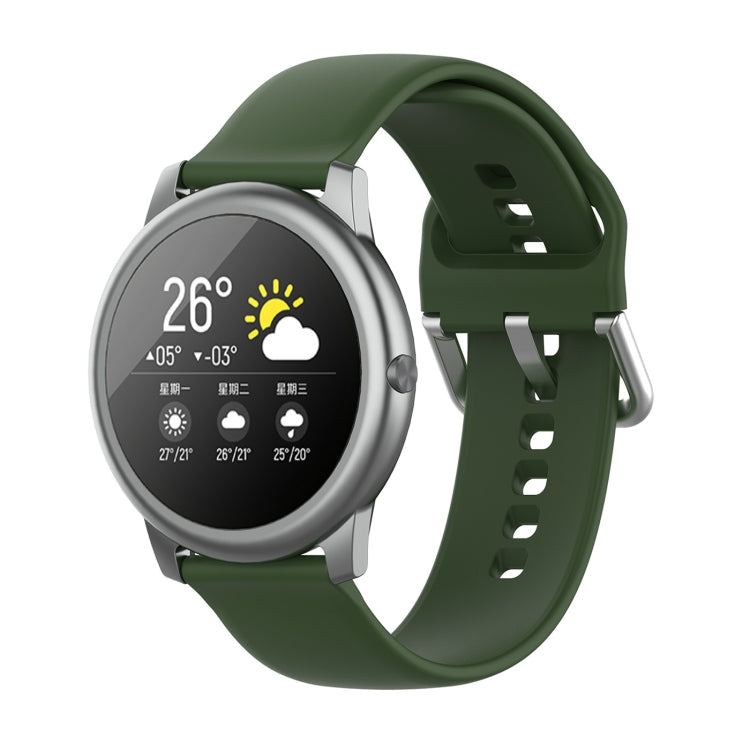 สายซิลิโคนหัวเข็มขัดสีเงิน ขนาด 22mm, For Xiaomi Haylou Solar LS05