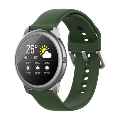 สายซิลิโคนหัวเข็มขัดสีเงิน ขนาด 22mm, For Xiaomi Haylou Solar LS05