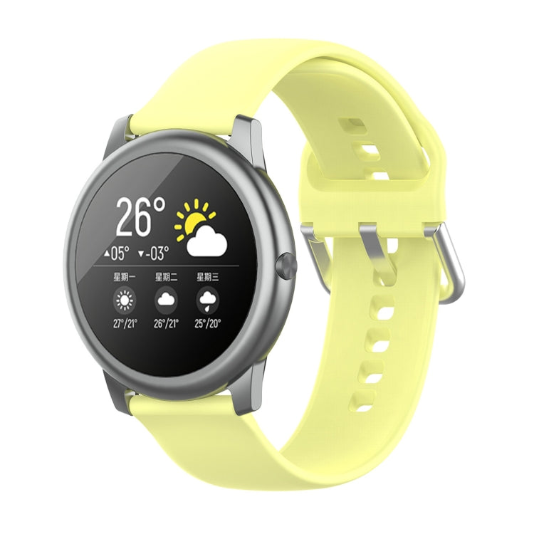 สายซิลิโคนหัวเข็มขัดสีเงิน ขนาด 22mm, For Xiaomi Haylou Solar LS05