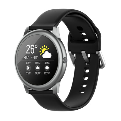 สายซิลิโคนหัวเข็มขัดสีเงิน ขนาด 22mm, For Xiaomi Haylou Solar LS05
