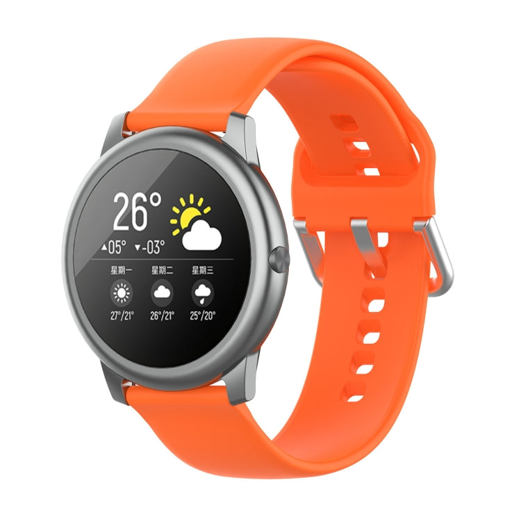 สายซิลิโคนหัวเข็มขัดสีเงิน ขนาด 22mm, For Xiaomi Haylou Solar LS05