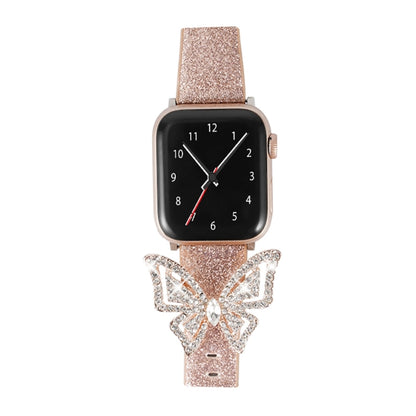 Bowknot Glitter Diamond สายนาฬิกาทดแทน, For Apple Watch 5 & 4 44mm / 3 & 2 & 1 42mm