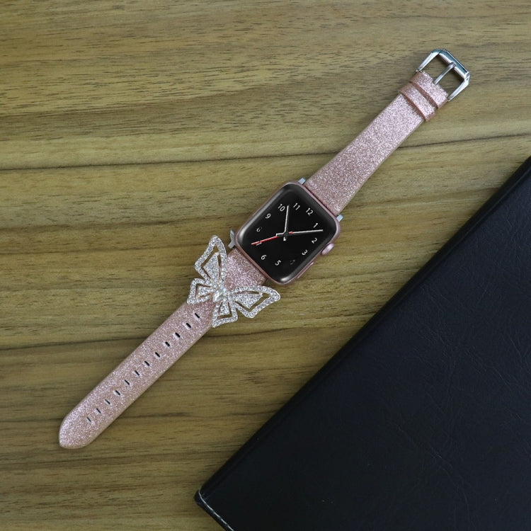 Bowknot Glitter Diamond สายนาฬิกาทดแทน, For Apple Watch 5 & 4 44mm / 3 & 2 & 1 42mm