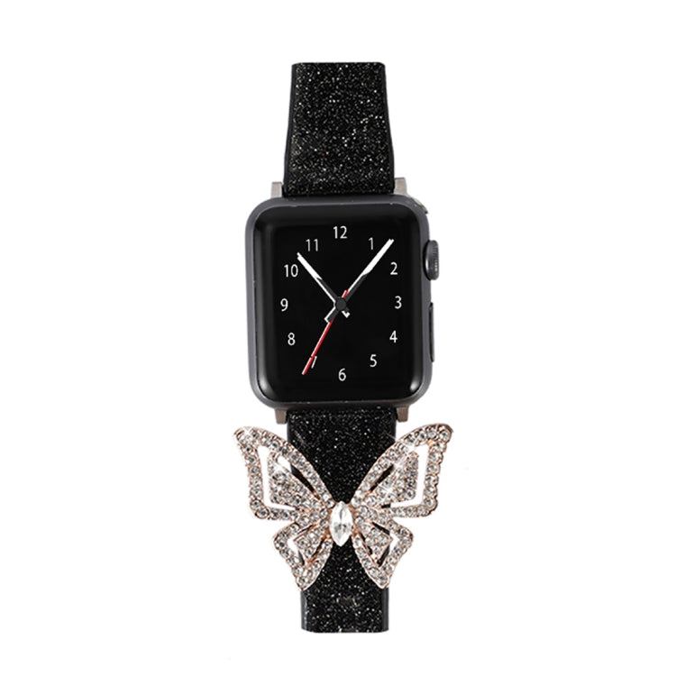 Bowknot Glitter Diamond สายนาฬิกาทดแทน, For Apple Watch 5 & 4 44mm / 3 & 2 & 1 42mm