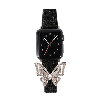 Bowknot Glitter Diamond สายนาฬิกาทดแทน, For Apple Watch 5 & 4 44mm / 3 & 2 & 1 42mm