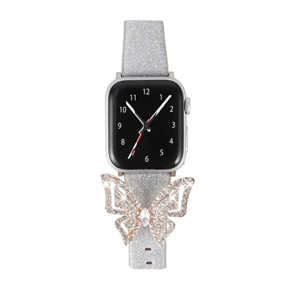 Bowknot Glitter Diamond สายนาฬิกาทดแทน, For Apple Watch 5 & 4 44mm / 3 & 2 & 1 42mm