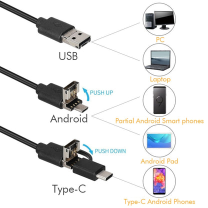 inskam107 3.9 มม. 3 ใน 1 กล้องตรวจสอบเอนโดสโคปแบบดิจิตอลอุตสาหกรรมกันน้ำ HD, 1m Hard Cable, 3.5m Hard Cable, 5m Hard Cable