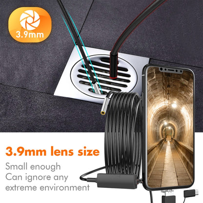 inskam107 3.9 มม. 3 ใน 1 กล้องตรวจสอบเอนโดสโคปแบบดิจิตอลอุตสาหกรรมกันน้ำ HD, 1m Hard Cable, 3.5m Hard Cable, 5m Hard Cable