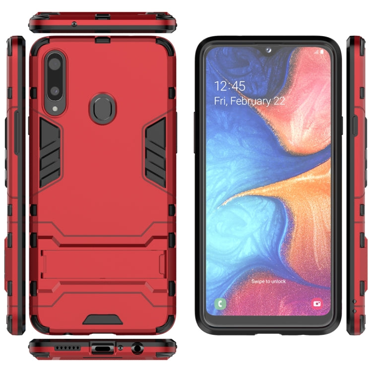 สำหรับ Samsung Galaxy A20s PC + เคสกันกระแทก TPU พร้อมตัวยึด