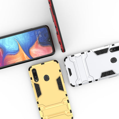 สำหรับ Samsung Galaxy A20s PC + เคสกันกระแทก TPU พร้อมตัวยึด
