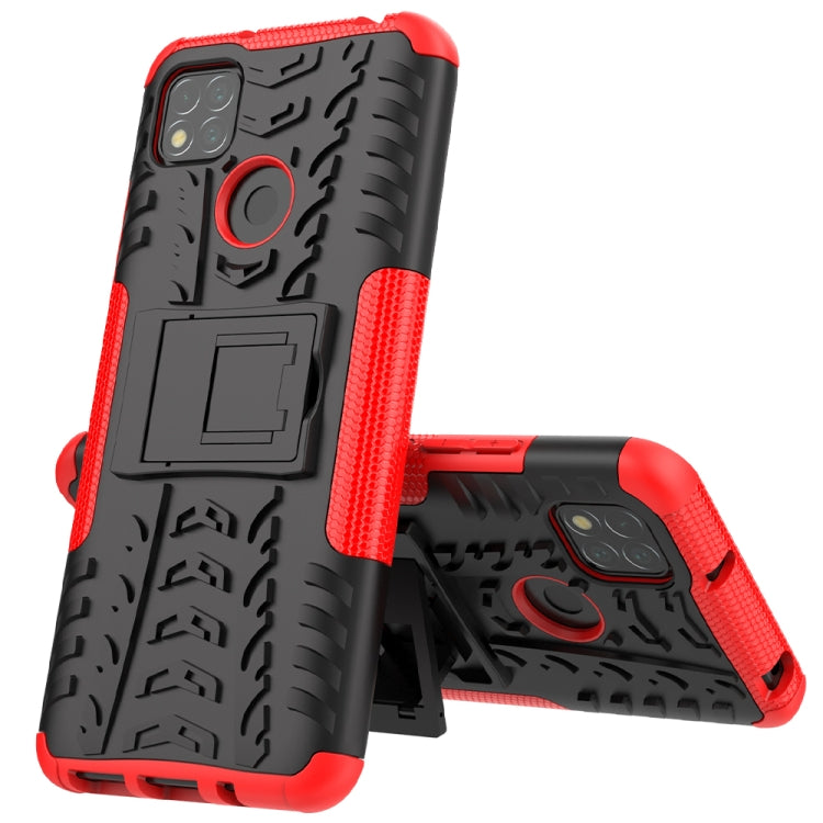เคสกันกระแทกเนื้อยาง TPU + PC พร้อมตัวยึด, For Xiaomi Redmi 9C