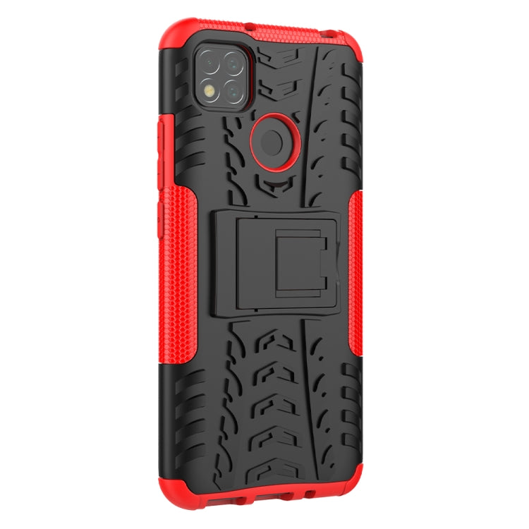 เคสกันกระแทกเนื้อยาง TPU + PC พร้อมตัวยึด, For Xiaomi Redmi 9C