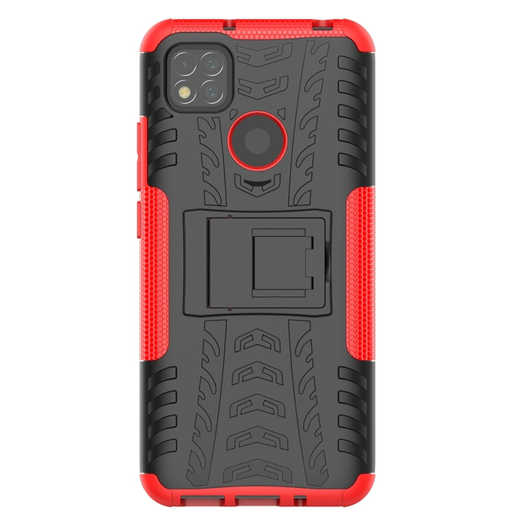 เคสกันกระแทกเนื้อยาง TPU + PC พร้อมตัวยึด, For Xiaomi Redmi 9C