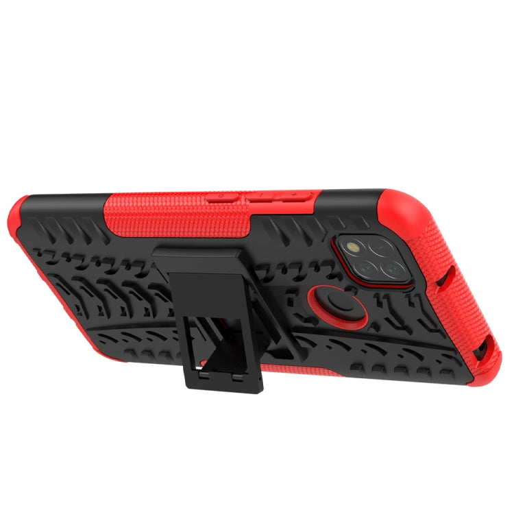 เคสกันกระแทกเนื้อยาง TPU + PC พร้อมตัวยึด, For Xiaomi Redmi 9C