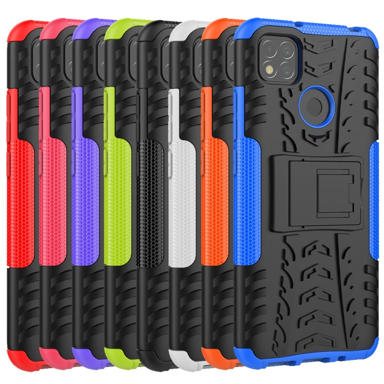 เคสกันกระแทกเนื้อยาง TPU + PC พร้อมตัวยึด, For Xiaomi Redmi 9C
